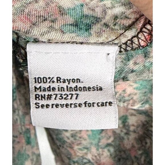 Nine West Womens Ditsy Floral Sleeveless Dress Small V-Neck Drop Waist Ruffle - Picture 10 of 11